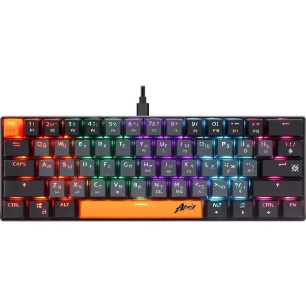Клавиатура проводная Defender Apex GK-002 USB, механическая, черный 45002
