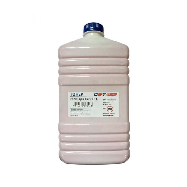 Тонер для картриджа CET PK206 OSP0206M-500 пурпурный для принтера Kyocera Ecosys M6030cdn/6035cidn/6530cdn/P6035cdn