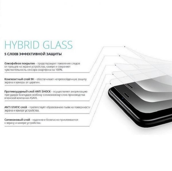 Защитное стекло для сотового телефона BoraSCO Hybrid Glass для Xiaomi Redmi Note 10/10S